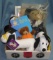 Large box full of stuffed animals and collectibles