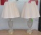 Pair of modern crystal table lamps
