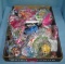 Box full of vintage fast food collectible toys