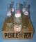 Collection of vintage Pepsi soda bottles