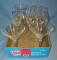 Box full of vintage glass and crystal drink glasses