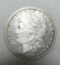 1889-O Morgan silver dollar in fine condition