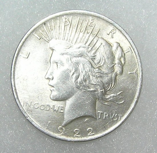 1922 Lady Liberty peace silver dollar