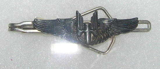 Sterling silver Air Corp bomber's wings circa WWII