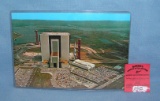 JFK Space Center NASA colored oversized post card