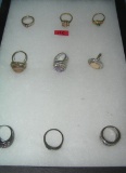 Collection of great vintage costume jewelry rings