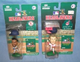 Pair of vintage baseball sports figures