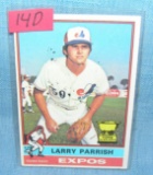 Vintage Larry Parrish rookie baseball card