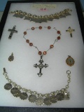 Collection of religious jewelry