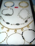 Collection of costume jewelry bracelets