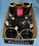 11 piece oven proof art pottery set