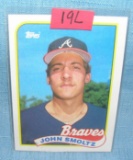 John Smoltz rookie baseball card