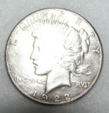 1922S Lady Liberty Peace silver dollar in fine condition