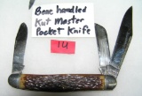 Bone handled Kut Master pocket knife