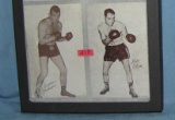 Pair of early boxing exhibit penny arcade photo cards