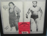 Pair of early wrestlers exhibit penny arcade cards