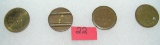 Group of vintage brass tokens