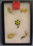 Collection of vintage costume jewelry earrings