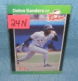 Deion Sanders rookie baseball card
