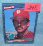 Todd Worrel rookie baseball card