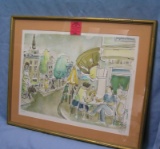 Artist signed matted and framed print