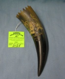 hand carved horn Philipino art from Manila