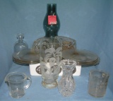 Large box full of estate glassware and crystal