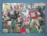 Pair of football collector card price guides