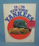NY Yankees 1976 score book and official magazine