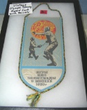Vintage Olympic award sash with medals