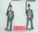 Pair of vintage hand painted soldiers