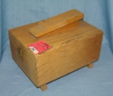 Vintage maple shoe shine box