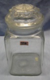 Vintage all glass country store style candy jar