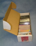 Box full of vintage baseball cards