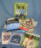Box full of 7 collectible knitting and crocheting catalogs