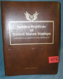 Golden replicas of the United States postage stamps