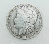 1882S Morgan silver dollar in fine condition