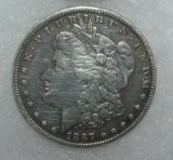 1887-O Morgan silver dollar in fine condition