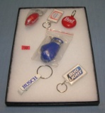 Collection of vintage beer promotional key chains