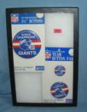 NY Giants world champion pin back buttons