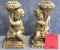 Pair of Cherub decorated candle holders