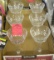 Set of 6 crystal stemware glasses
