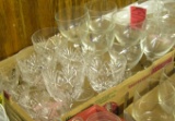 Vintage glass and crystal stemware and glasses