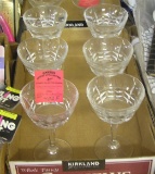 Set of 6 crystal stemware glasses
