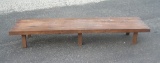 Mid century modern full size slotted coffee table