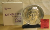 John F Kennedy half dollar coin bank