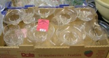 Box of vintage margarita glasses and more