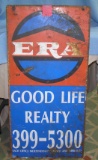 Early all metal realty sign