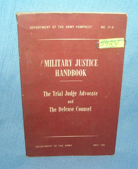 Military Justice handbook