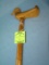 Hand carved duck shaped walking stick